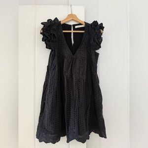 Mustard Seed Black Textured Dress